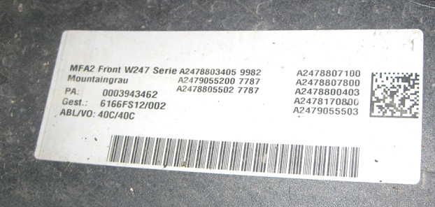 Stoßstange Mercedes B-Klasse W247 Serie