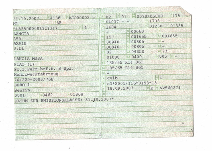 Lancia Musa 1.4 Motor